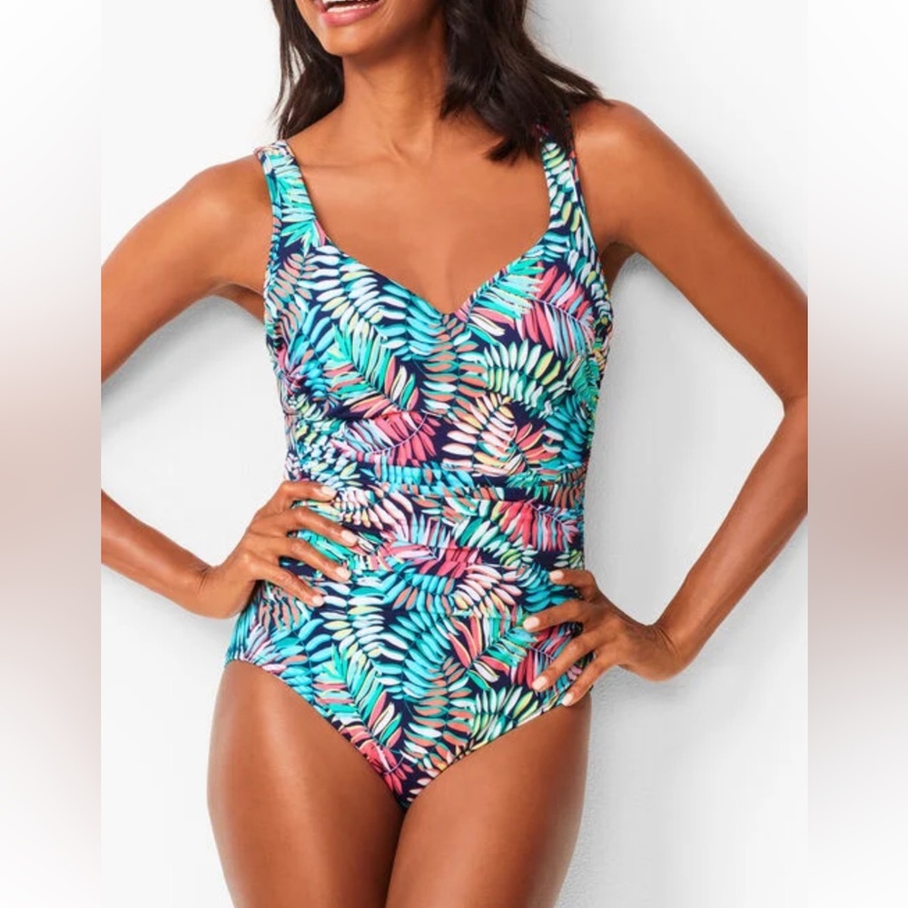 Miraclesuit NWOT Palm Print Tropical Vacation Swimsuit 24W